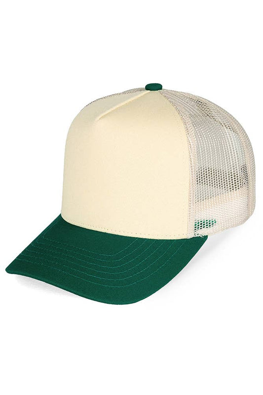 C.C Adult Multi Color Cotton Mesh Back Snapback Trucker Cap