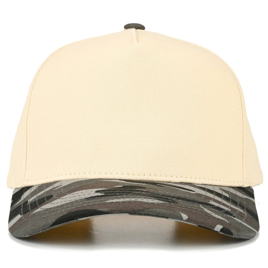 C.C ADULT Pattern Print Two Tone Canvas Trucker Hat
